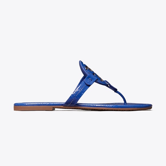 NEW 7.5 Tory Burch Miller Sandals Nautical Blue - Picture 3 of 13